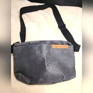 New John Varvatos Fragrance Gray Hip Bag Fanny Pack Crossbody